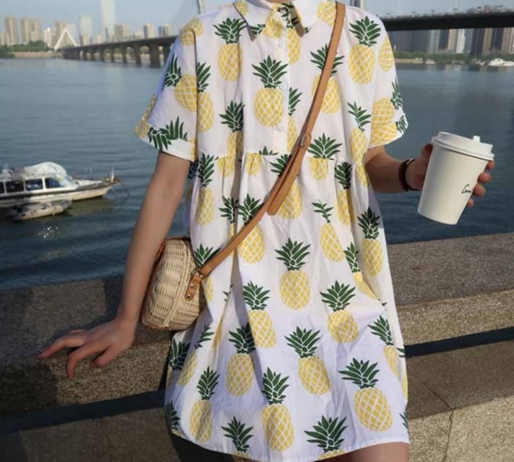 Pineapple-Printed Clothing
