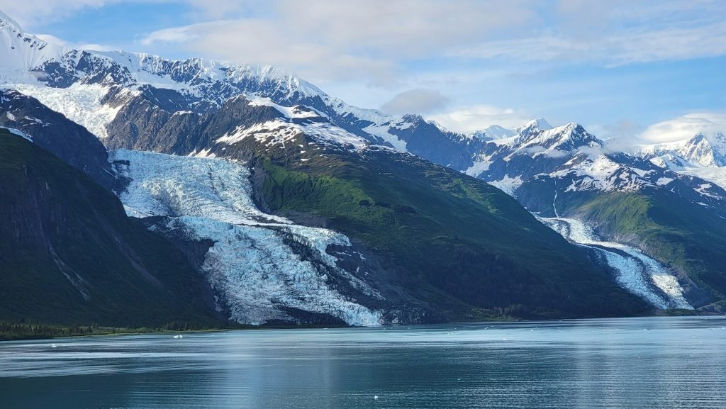 Multiple tidewater glaciers in College Fjord on Alaska cruise route