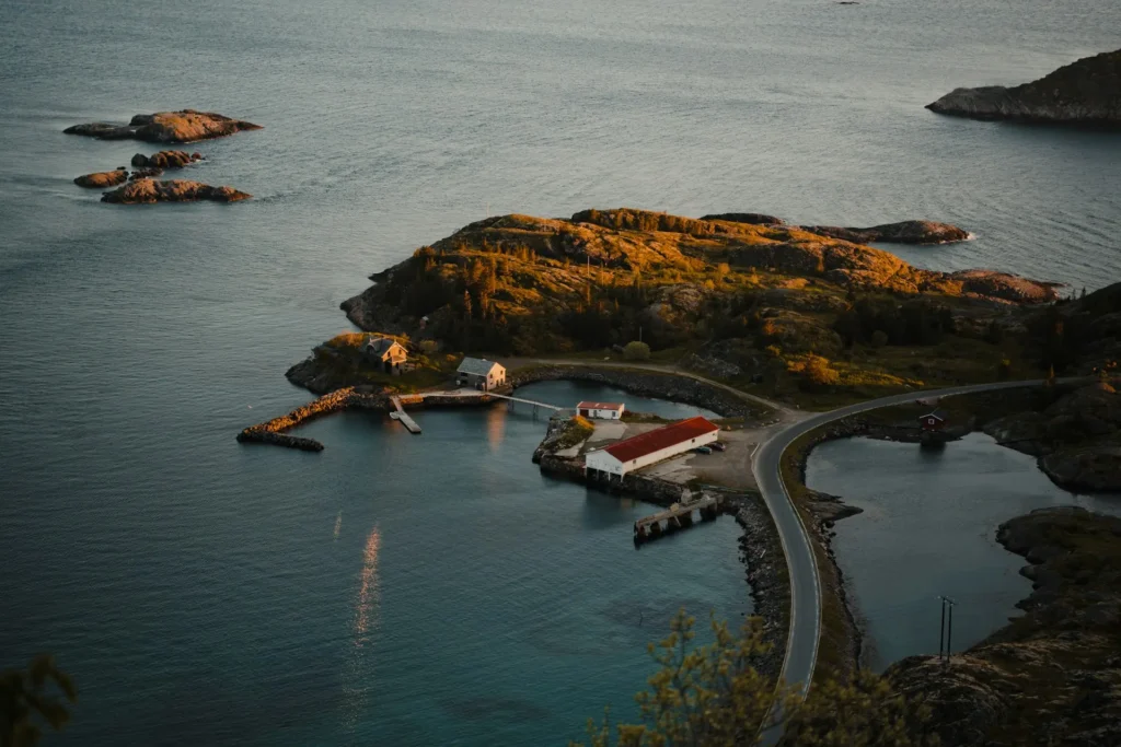 Norwegian fjord landscape in Scandinavia